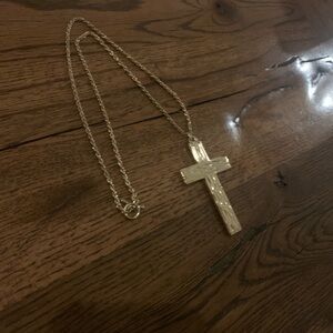 Gold Cross Pendant Necklace